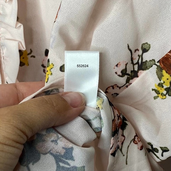 Sheryl Crow Bohemian Pink Semi-Sheer Floral Long Sleeve Blouse 1X - Picture 6 of 7